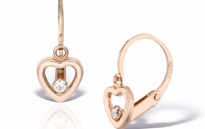 Örhängen 14K rose guld baby