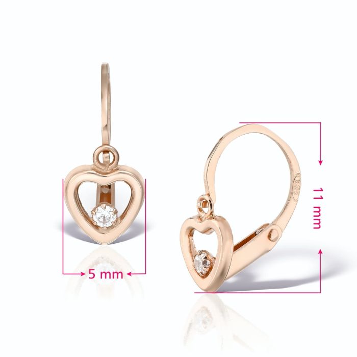 Örhängen 14K rose guld baby